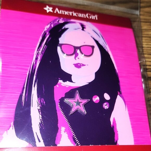 American Girl Doll Pins for Girls pink and silver sunglasses and star NEW! - Picture 2 of 4